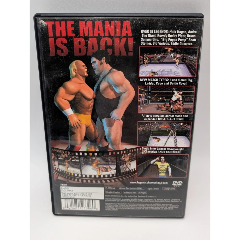 Legends of Wrestling II (Sony PlayStation 2, 2002) Ps2 Near Mint Disc‎